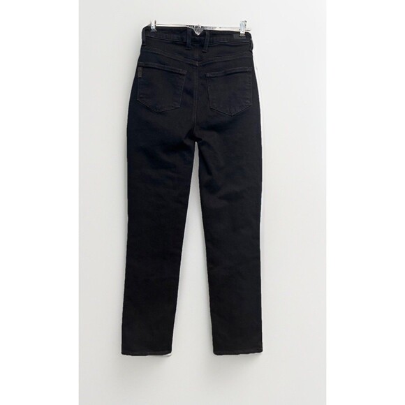 PAIGE Emmie Straight Ankle in Vela Black Jeans Sz 26 Revolve - Picture 4 of 9